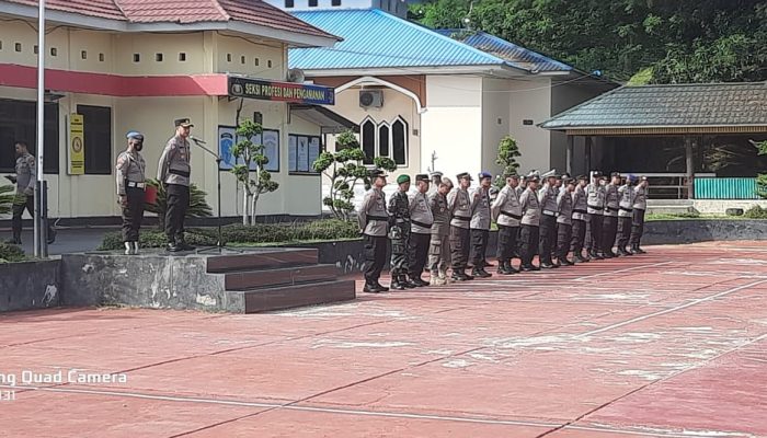 Polres Bangkep Bersama TNI Dan Satpol-PP Apel Bersama Dalam Menghadapi May Day