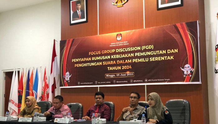 Perbaiki Kebijakan Pemungutan Dan Penghitungan Suara, KPU Sulteng Gelar FGD